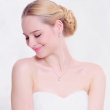 Wedding Set Rose Gold Color- Necklace+Earrings