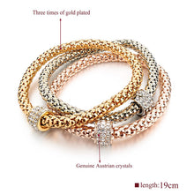 Gold Color Chain Bracelet 3pcs- 5Variants