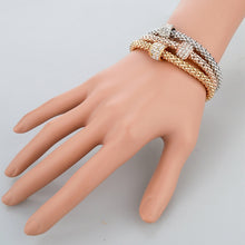 Gold Color Chain Bracelet 3pcs- 5Variants