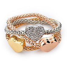 Gold Color Chain Bracelet 3pcs- 5Variants