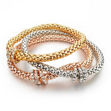 Gold Color Chain Bracelet 3pcs- 5Variants