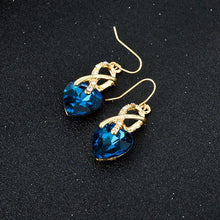 Crystal Heart Set. Necklace and Earings.
