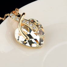 Crystal Heart Set. Necklace and Earings.