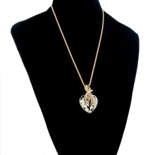 Crystal Heart Set. Necklace and Earings.
