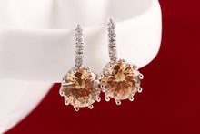 Silver Color Crystal Earrings - 10 Colors Availible