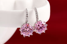 Silver Color Crystal Earrings - 10 Colors Availible