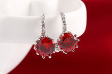 Silver Color Crystal Earrings - 10 Colors Availible