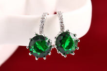 Silver Color Crystal Earrings - 10 Colors Availible