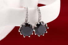 Silver Color Crystal Earrings - 10 Colors Availible