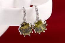 Silver Color Crystal Earrings - 10 Colors Availible
